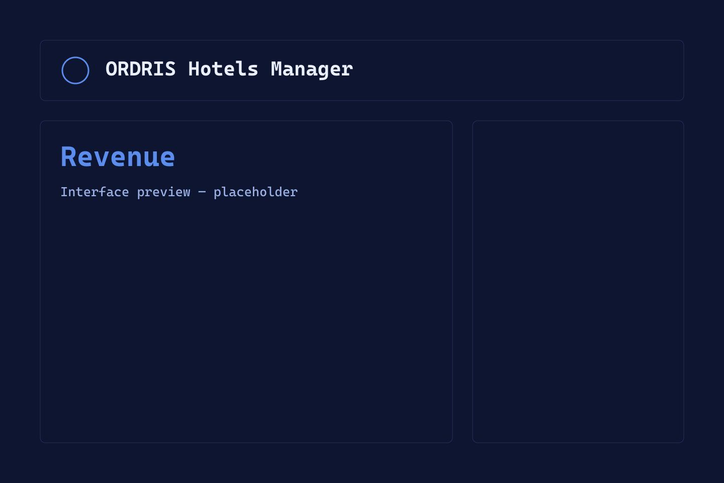Revenue management dashboard